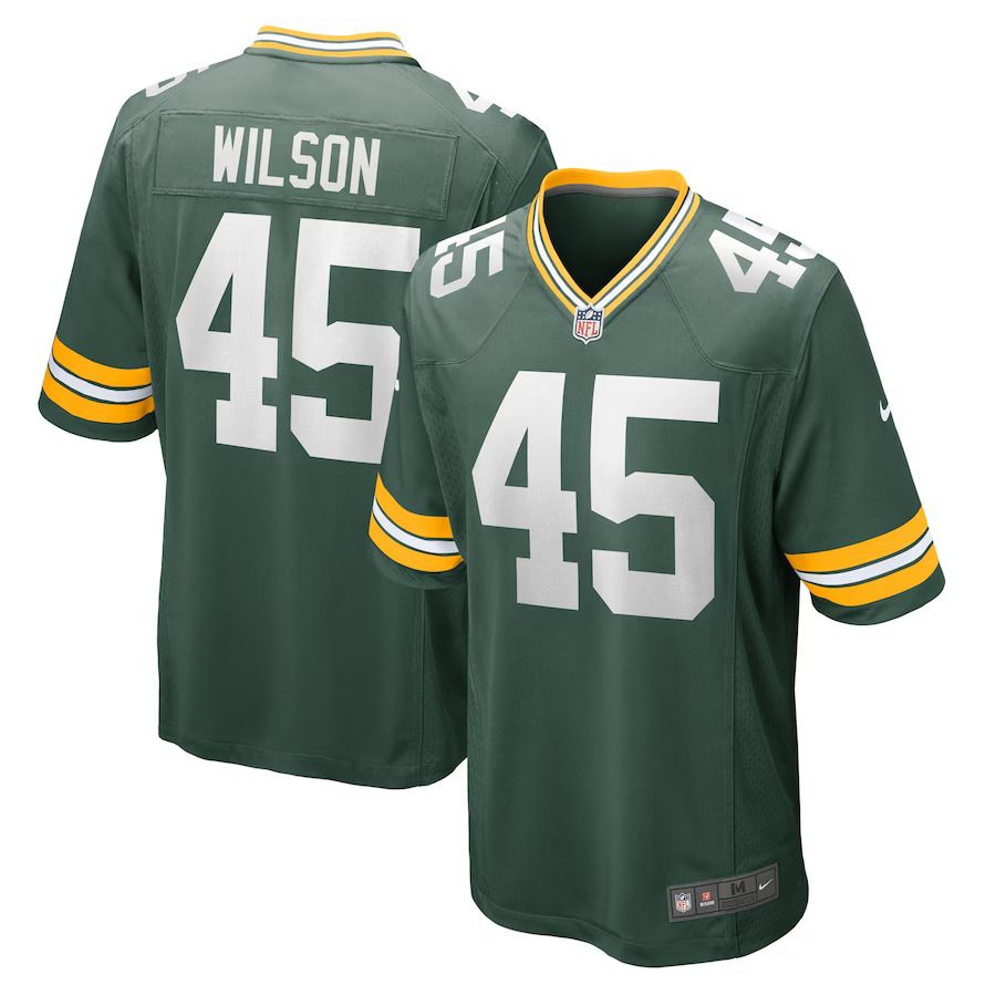 Men Green Bay Packers 45 Eric Wilson Nike Green Home Game Player NFL Jersey